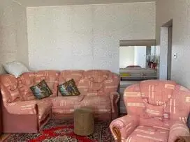 Minkšti baldai (kampinė sofa, fotelis)