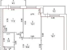 2 miegamieji, 59 m², Monolitinis namas