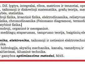 Matematika, fizika, chemija ir t.t.