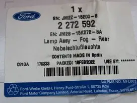 Galinis d/p rūko žibintas