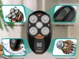 VGR 5IN1 Elektrinis skustuvas, atsparus vandeniui su 5 skirtingomis galvutėmis - 11