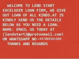 we are giving out loan at low interest rate of 2%